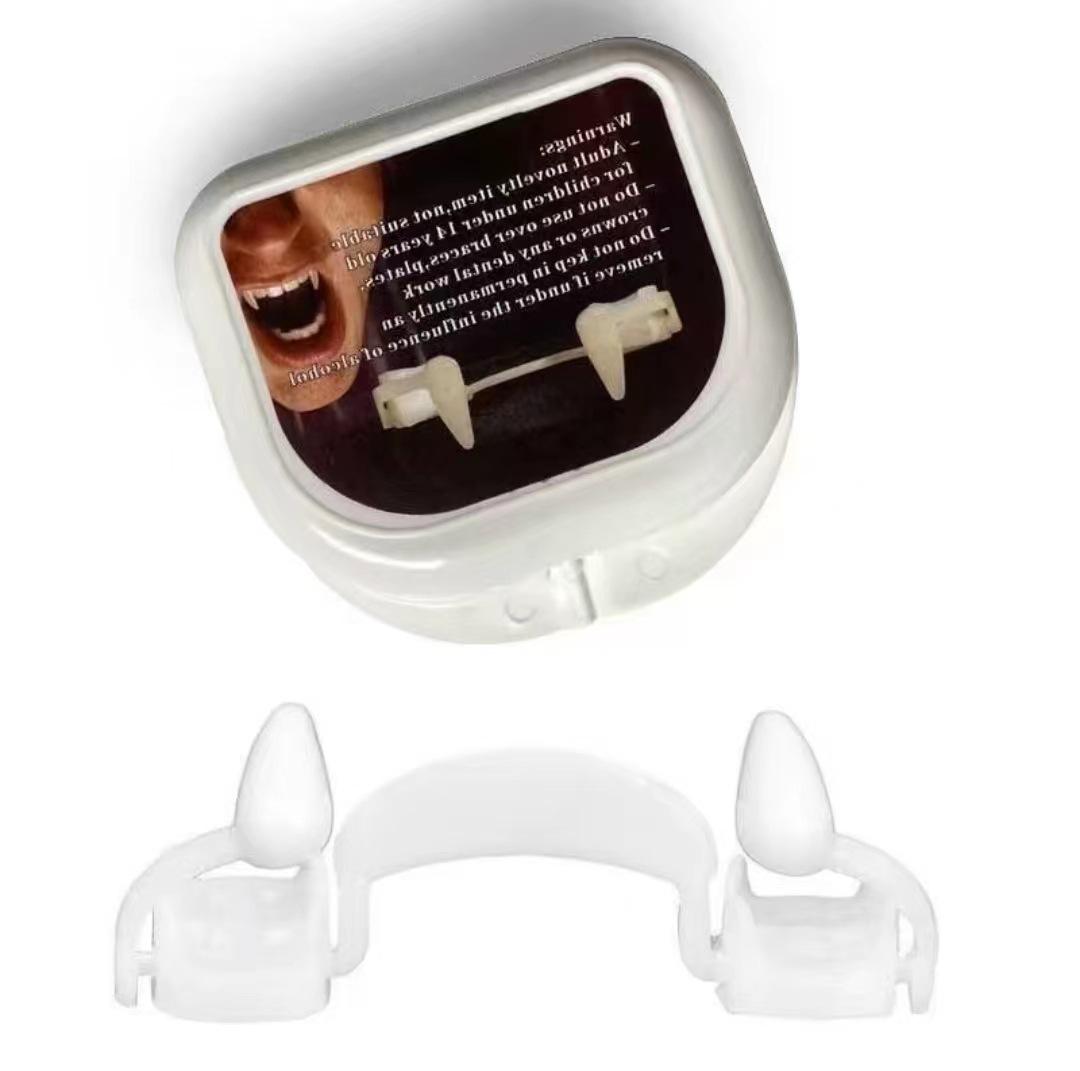 Выдвижные страшные зубы вампира и зомби, розыгрыш, игрушка