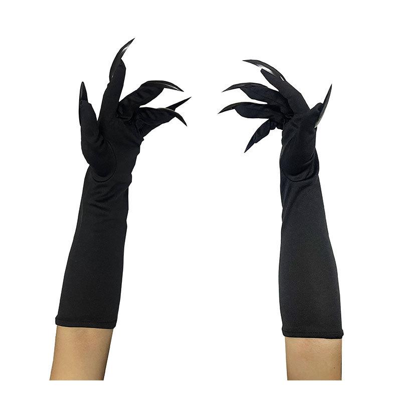 Fashionable Red Long Nail Ghost Claw Gloves Cool Halloween Costume Accessory Cosplay Party Props