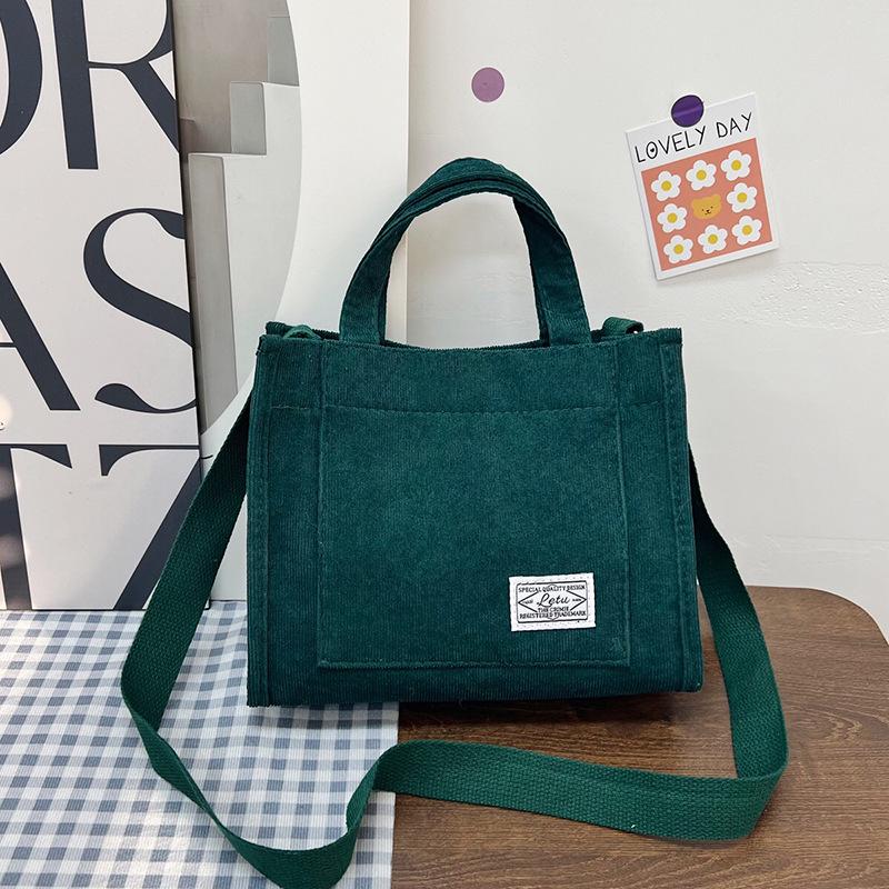 2024 Corduroy Small Square Korean Trendy Handbag Crossbody Shoulder Bag for Women