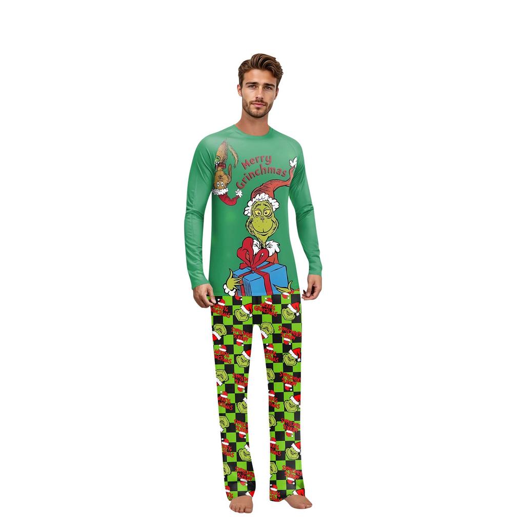 Christmas Prints Family Matching Long Sleeve Tops+Pants Set Family Matching Sets