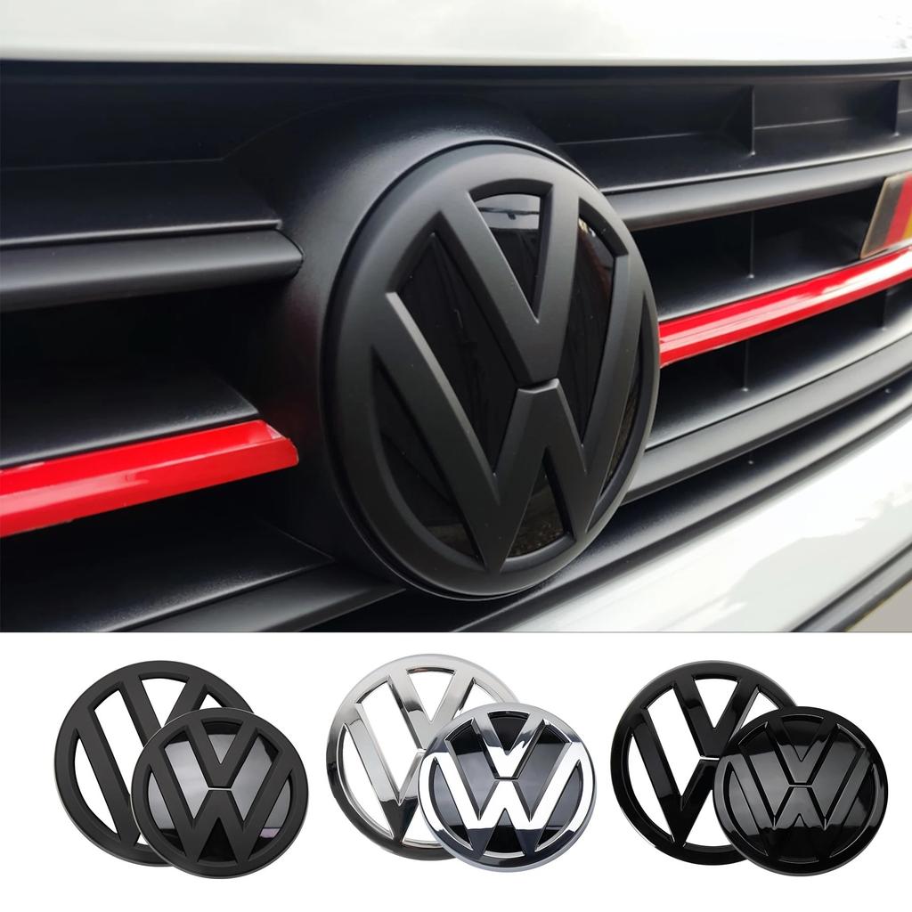 1/2 Piezas Para Volkswagen VW Golf 7 MK7 2014 2015 2017 2016 Coche Parrilla Delantera del Capó Cubierta del Emblema del Maletero Trasero Insignia de Repuesto