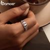 BAMOER 925 Sterling Silver Retro Iris Ring & Earrings Jewelry Set for Women Girls Fine Jewelry Birthday Gift