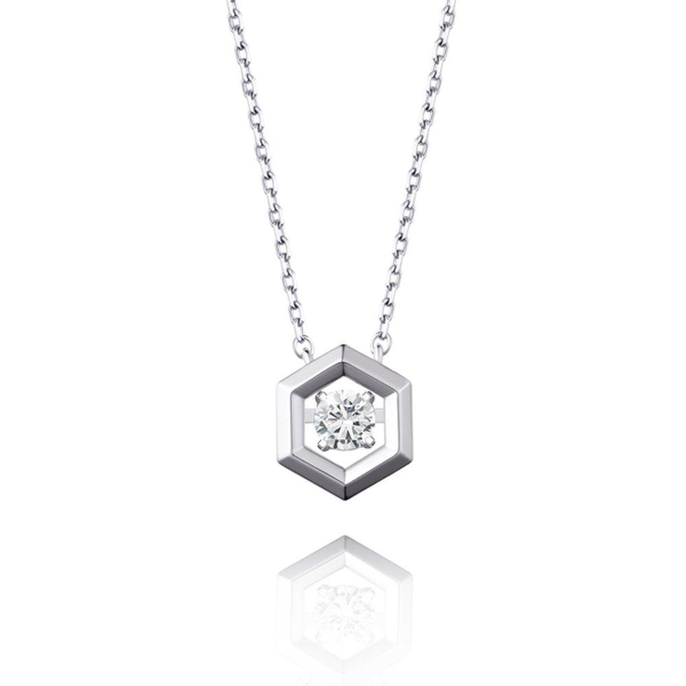 [Stonehenge]] Connection Silver Dancing Stone Necklace N0149