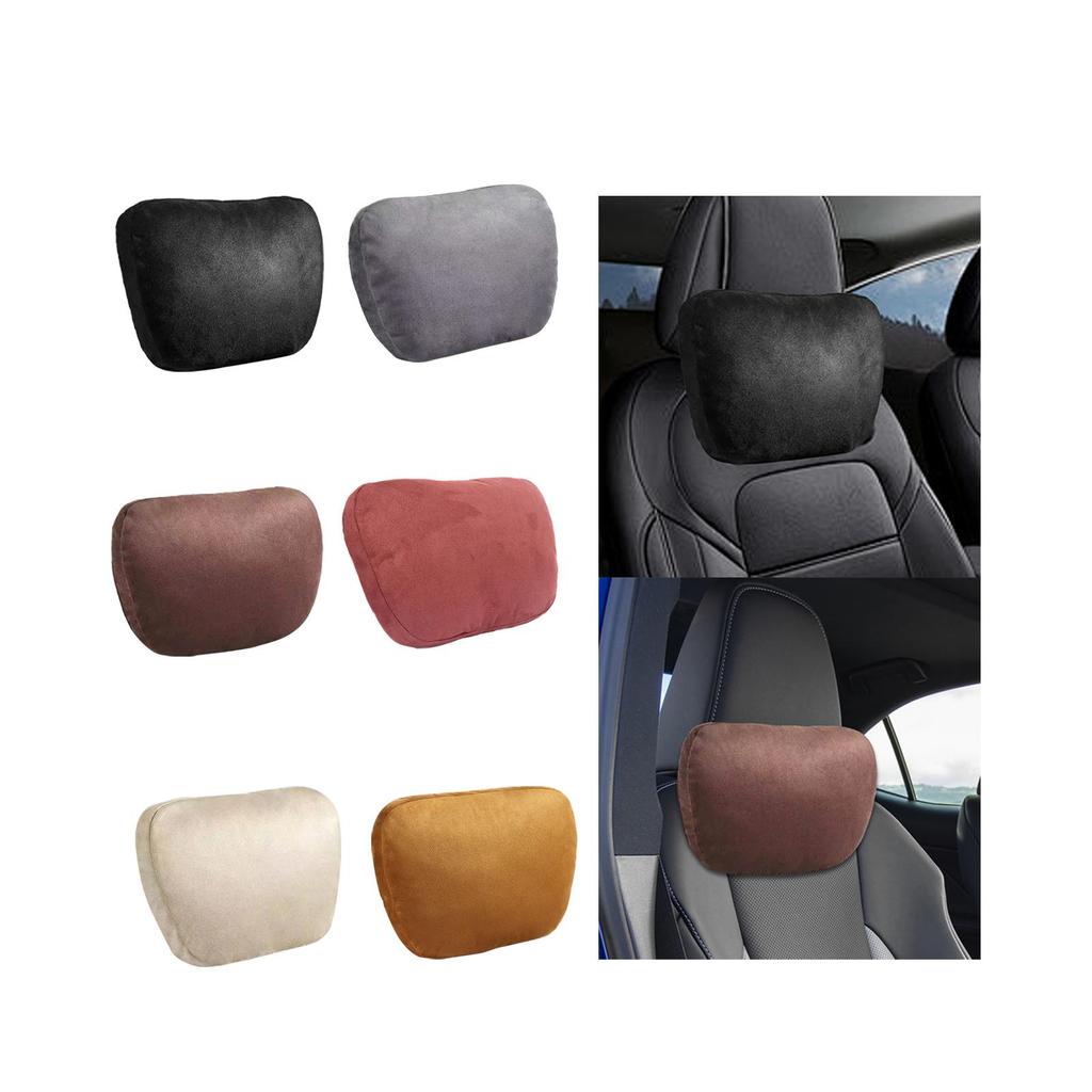 Car Neck Pillow Car Headrest Comfortable Auto Accessories for Driving Suede Easy