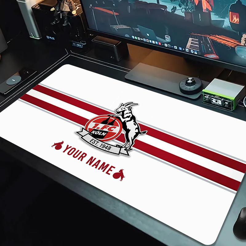 1. FC Köln Print Cushion Non-slip Laptop Tablet Big Mousepad XXL Mat Mini PC Playmat With Lock edge