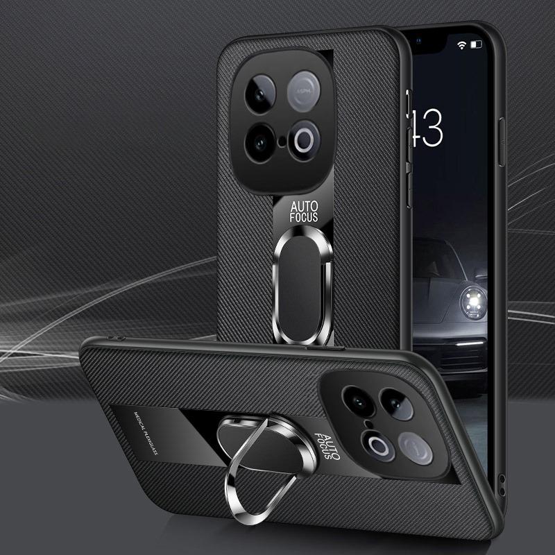 For Vivo iqoo Z10 case Combines Suede Leather + Hybrid Hard Soft Shell Stand Case for Vivo iqoo NEO 10 Phone casing