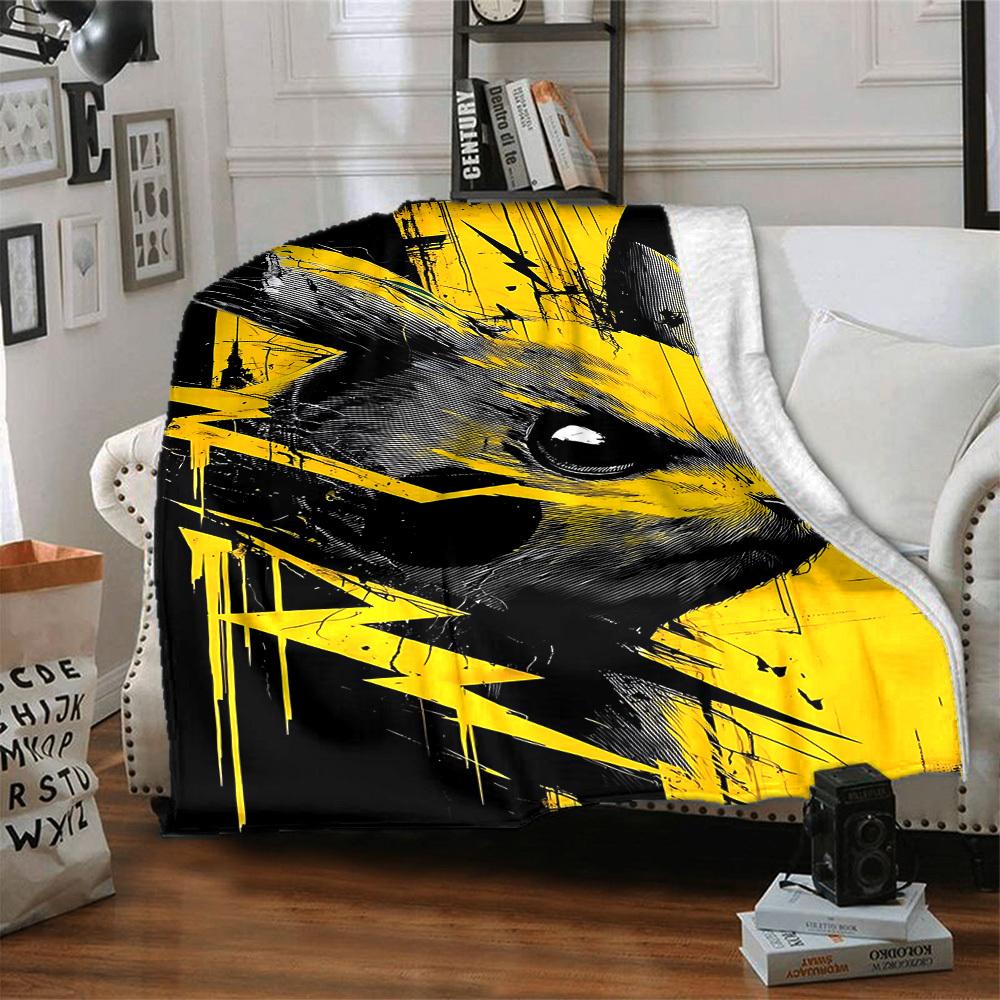 1PC Pikachu Blanket Soft Warm All Season Throw for Sofa, Bed, Car, Office Vibrant Colorful Design, Durable & Cozy Gift