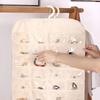 2Pcs Large Pockets Double-sided Hanging Jewelry Display Storage Bag Portable Necklace Holder Foldable Ring Earring Bracelet Bag