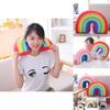 Soft Plush Rainbow Shaped Pillow For Cozy Sleep And Playtime Comfort Gift