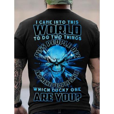 Europese Maat Heren 3D Schedel Print T-shirt met Design - Rekbaar, Grote Maten Gedurfde 3D Bot & Schedel Grafische Tee voor Casual Zomerse Buitenkleding