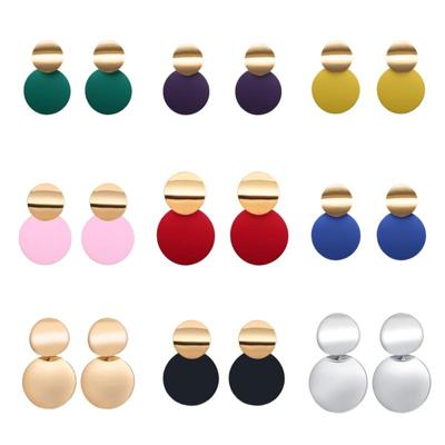 9 orecchini bohémien colorati orecchini pendenti alla moda per le donne orecchini geometrici doppi rotondi esagerati