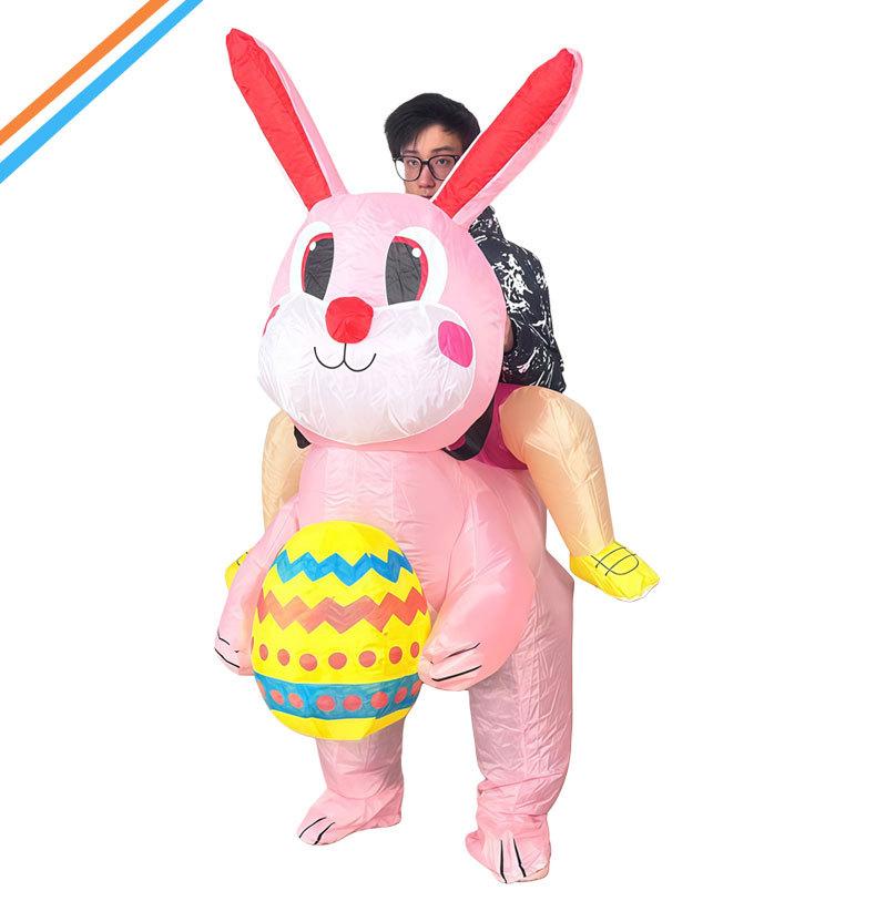 Rabbit Inflatable Suit Cycling Doll Party Colored Egg Rabbit Easter Egg Rabbit Inflatable Suit