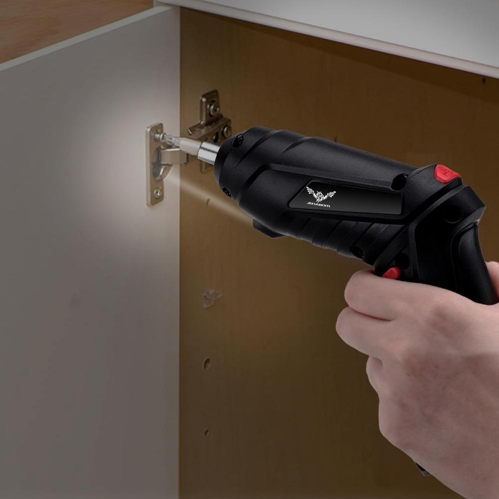 8 In 1 Electric Screwdriver, 3.6V Cordless Drill Screwdriver Rechargeable, 3.5N·m Max Torque Electric Screw Gun with 6 Accessory