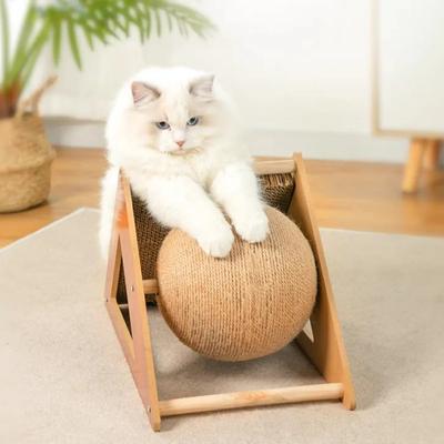 Üçgen Kedi Tırmalama Tahtası Sisal Tırmalama Topu Aşınmaya dayanıklı Çizilmeye dayanıklı Öğütme Pençeleri Oyuncaklar Kediler Gereçler Aksesuarlar