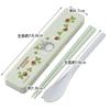 Skater Chopsticks Spoon Combination Set 18cm Antibacterial Treated Lunch Box for Adults Comes with Silicone Cushion and Doesn't Make a Sound Made in J