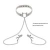 Elegant Choker with Nipple Clamps: Adult Training & Flirting Toy for Couples