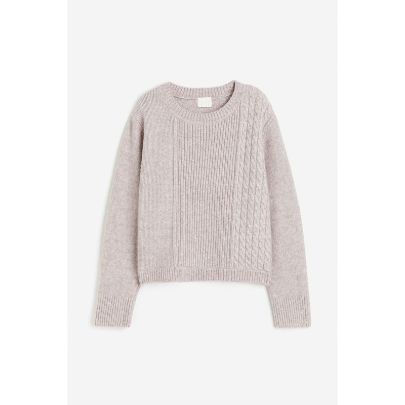 

HM Осень Женская одежда Смешанная вязка Пуловер 1218248 Light purple 160/88A