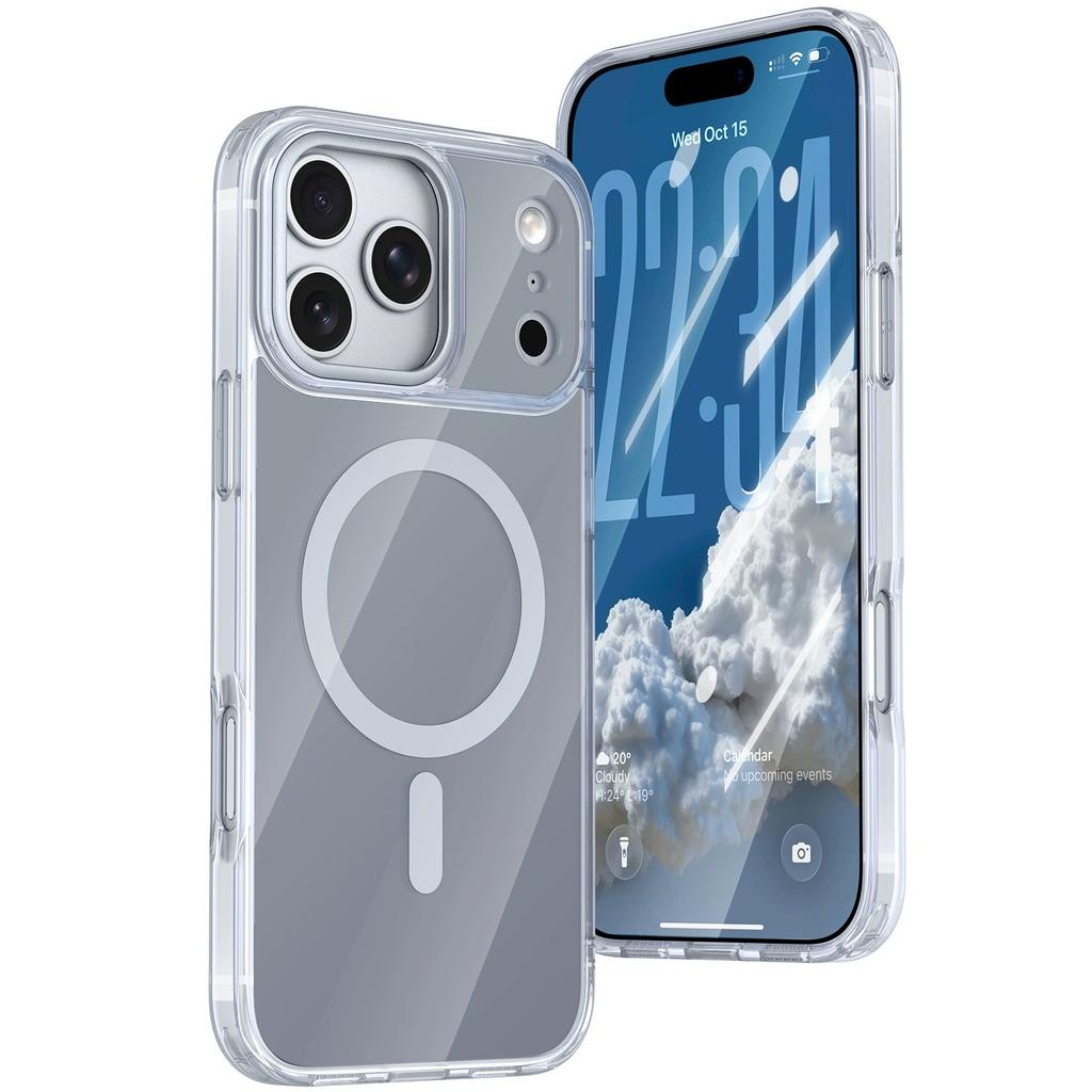 Cloud magnetic attraction is suitable for iPhone18promax acrylic mobile phone case Apple 17 all-inclusive anti-drop protective case 16.