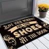 1Pcs Leave Your Worries And Shoes Floor Mat Modern Kitchen Polyester Rug Non-Slip Colorful Indoor Carpet, For Home Bathroom Bedroom Living Room Decor