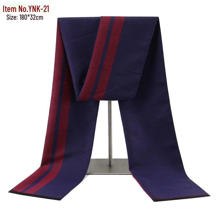 Sciarpa scozzese calda invernale da uomo 2025 - Stile europeo e americano, imitazione cashmere, motivo jacquard