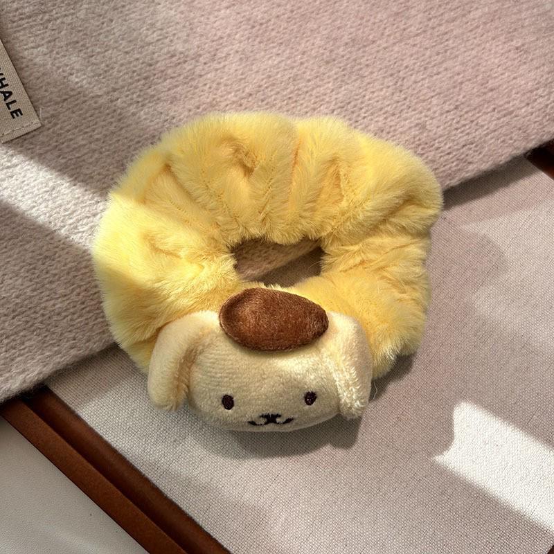 

Cinnamoroll Plush Hair Tie: Fluffy Cartoon Hair Rope for Girls