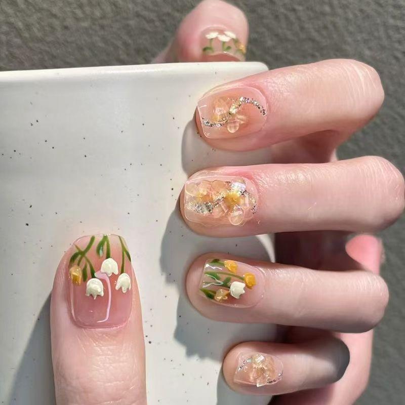 Handmade High-End Flash Diamond Nails: Boost Skin Glow with Pure Desire Style