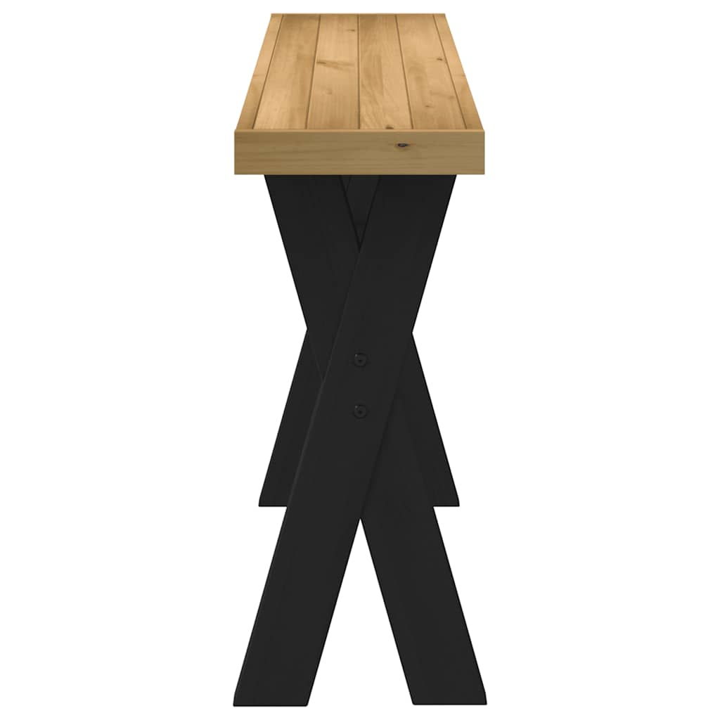 Vidaxl Console Table, Noain, 120X30X75 Cm, Solid Pine Wood