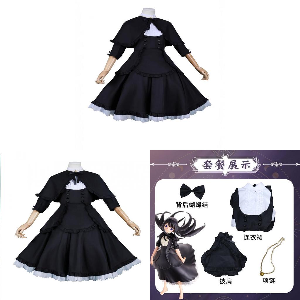 Puella Magi Madoka Magica Akemi Homura Cosplay Dress With Polyester Fabric For Anime Role Play