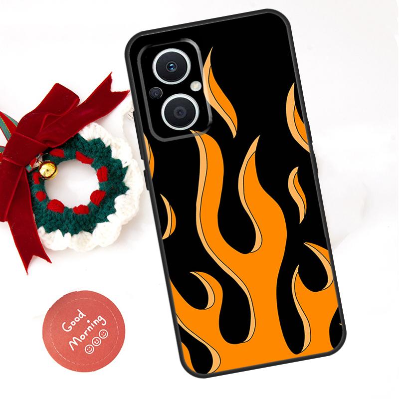 Flame Painted Fire Pattern Funda For OPPO Reno 14F 14 13 12 11 10 Pro 11F 12F 13F 7 8 Lite OPPO Find X8 X5 X9 Pro Case