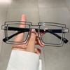 Trendy Personality Fluorescent Anti Blue Light Glasses Anime Party Plain Light Mirror Optical Eyewear Ins Fashion