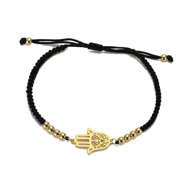 JYL TS Bracelet Stretch  Evil Eye Palm Charm Wards Off Negativity & Attracts Luck