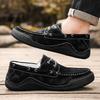 Leather Casual Shoes For Man Large Size 46 Brand Docksides Shoes Man Italian Style Lace-up Boat Shoes Men Driving Shoes