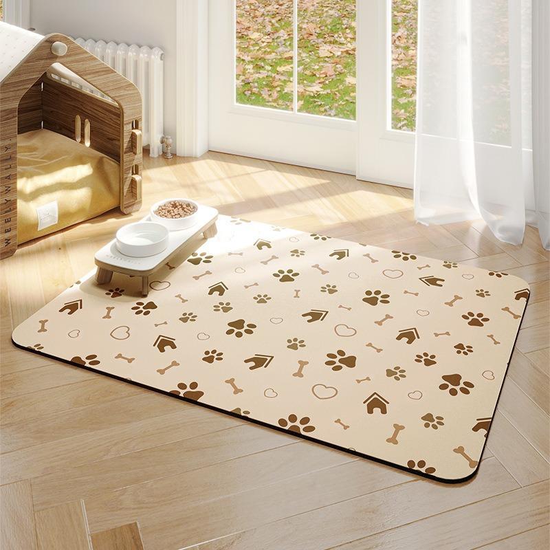 

Простой коврик Diatom Mud Pet для кошек и собак, противобрызговой коврик для еды, впитывающий коврик для кошачьего туалета, легко моющийся, нескользящий коврик 60*90cm