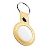 Keybudz Airtag Keyring - Leather Protective Case for Airtag (Pastel Yellow)