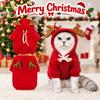 With Pockets Pet Elk Cosplay Costume Thickened Fleece Lining Cat Christmas Costume  for Dog Cat