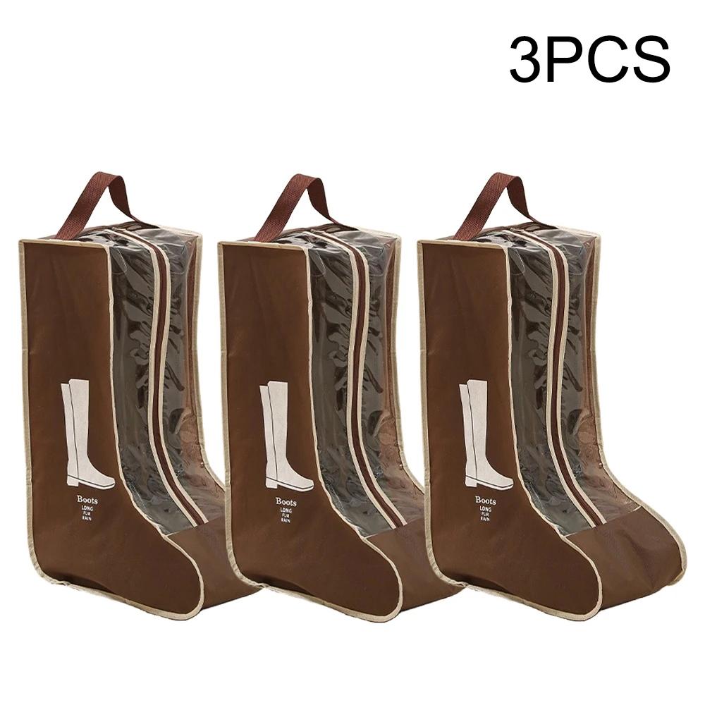 1pc/3pcs/5pcs Shoe Dust-Proof Bag, Travel Transparent Dust-Proof Shoe Cover, Large-Capacity Waterproof Portable Boot Storage Bag