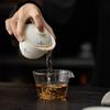 Chinese Portable Travel Ceramic Tea Set Glass Fair Cup Handmade Orchid Gaiwan Teacup Tradition Teaware with Storage Bag