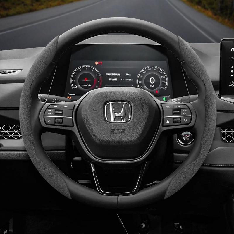 For Honda Suede Snap-on Steering Wheel Cover Fit Civic 2008 Accord 7 8 Vezel Freed 10 Stream Breeze Cr V 3 Shuttle Rn6 Jade