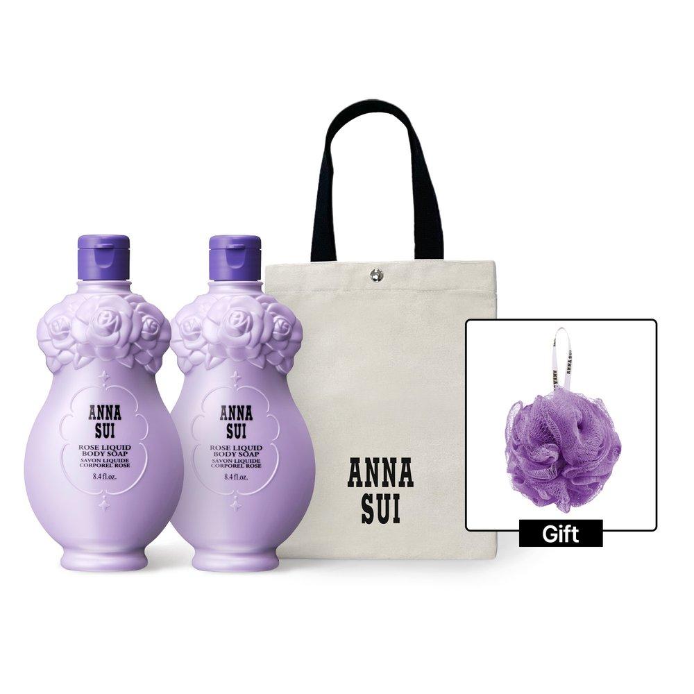 

Anna Sui Rose Liquid Body Soap Duo 250ml x 2 (+shower ball included)
