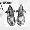 Mode Punk Wind Mode Einzelschuhe Herbst Neu Teufel Fledermausflügel Gothic Damenschuhe Dicke Sohle Wasserdicht Plateau Metallkette