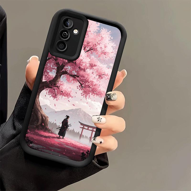 Phone Case for Samsung Galaxy A17 A16 A15 A14 A13 Dreamy Night Cherry Blossom Tree A56 A36 A26 A55 A35 A25 A54 A34 A24 A53 A33 A