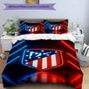Atletico Football Club Printed Pattern Duvet Cover Set – includes 1 duvet cover and 2 matching pillowcases Bedroom decor Christmas gifts