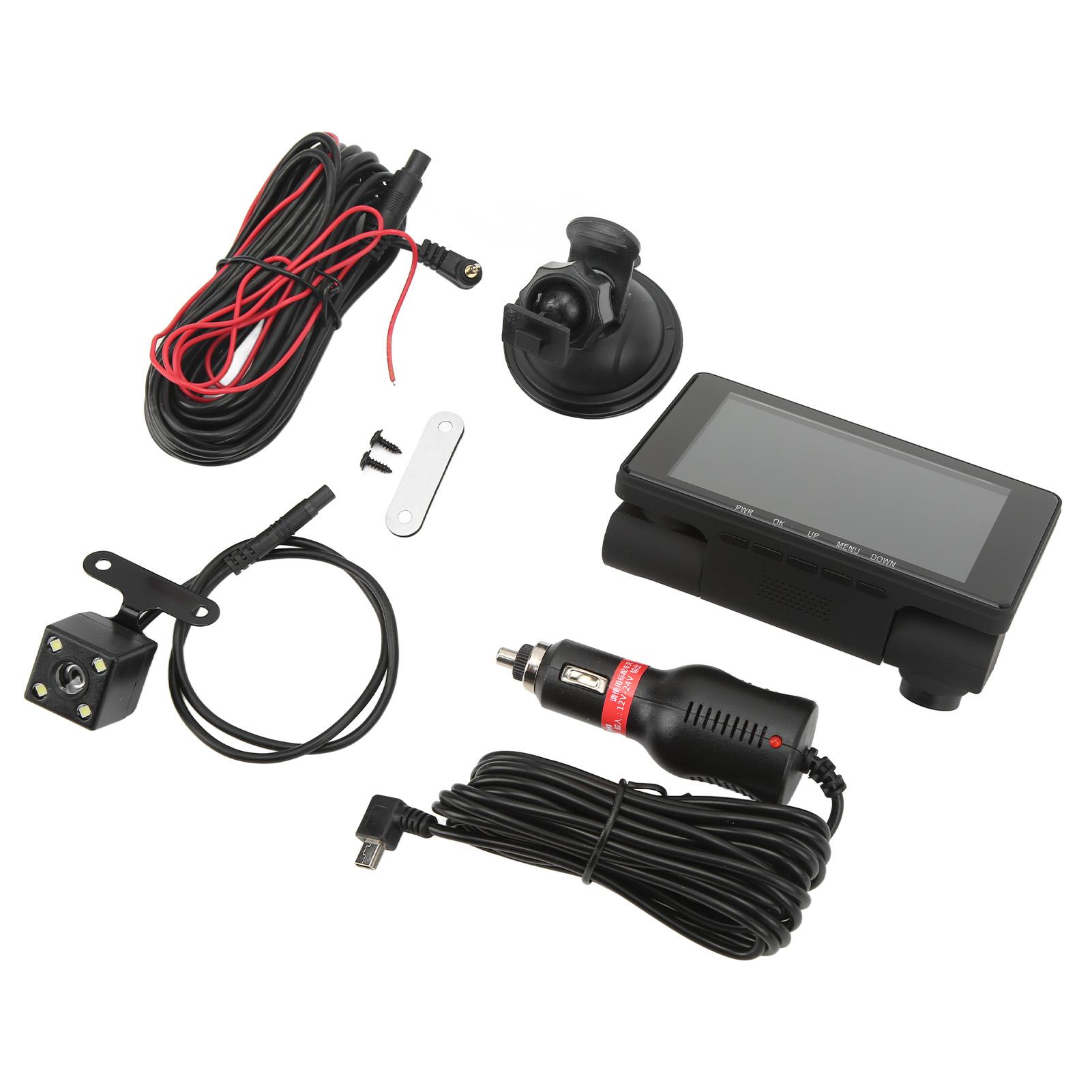 

Автомобильная камера для вождения, 3-сторонняя видеорегистратор, ночное видение, автомобильный видеорегистратор с GPS, гравитационная индукция