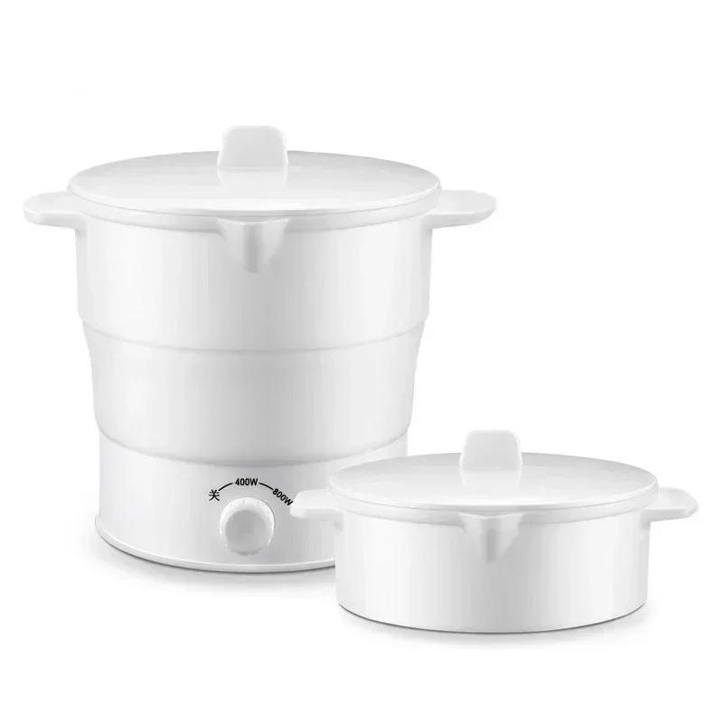 

110V/220V Foldable Electric Cooker Mini Multifunction Hot Pot Food Steamer Cooking Machine for Dormitory Noodle Cooker with US