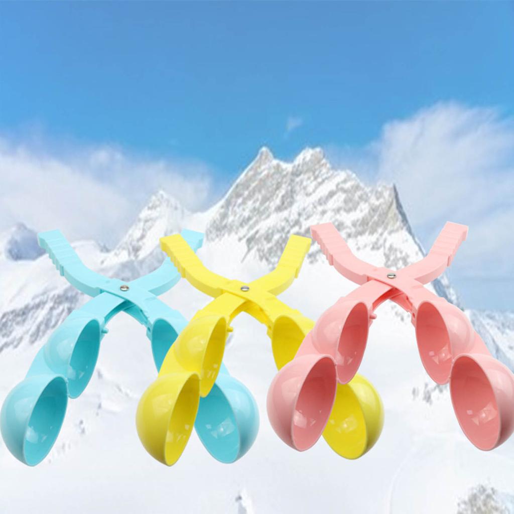 Children Play Snow Work Large Double Ball Snowball Clip Ski Pliers Spoon Clip Snow Device Sand Ball Clip Beach Toys