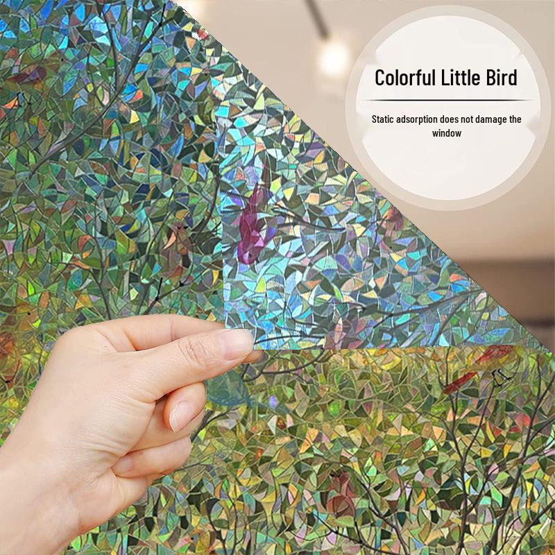 Colorful Thickened Translucent Window Stickers for Bedrooms & Living Rooms - Anti-Peep Glass Film for Offices