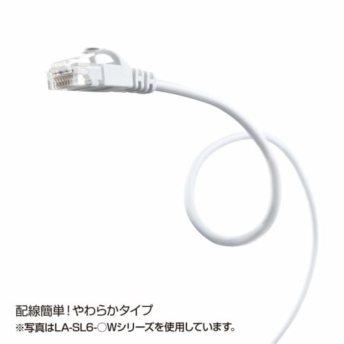 SANWA SUPPLY Category 6 Ultra Thin LAN Cable 3m Black LA-SL6-03BK