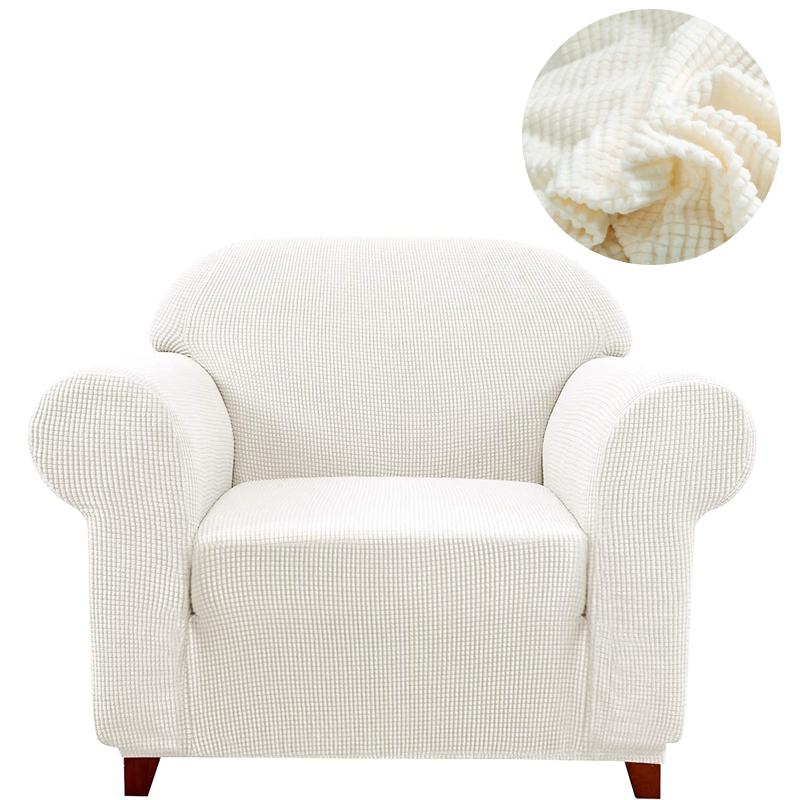 

Thick Plush Sofa Cover Solid Printed Sofa Slipcover For Corner Sofa Arm Chair Firniture Protector For Pets SMALL 90-130CM