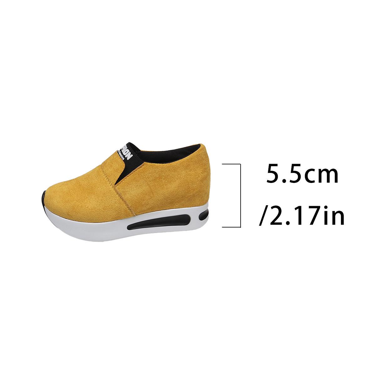 

Large size platform casual sports shoes for women s spring and autumn new inner height-increasing muffin sole sports shoes for women 42 жёлтый