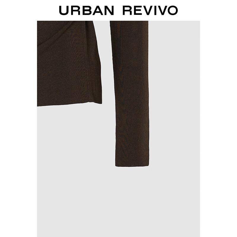 Women's Autumn Pleated Long Sleeve Knit Top with Metal Buckle